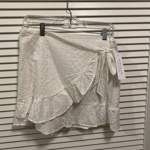 White mini skirt size medium